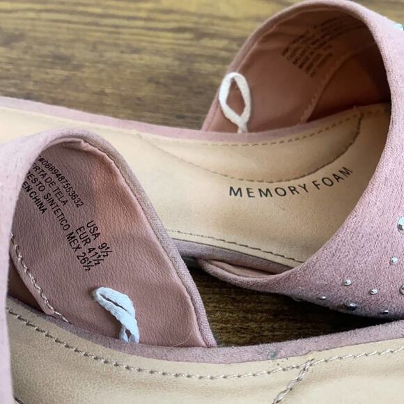 Time & Tru Dusty Pink Studded Rounded Toe Mules - Picture 5 of 11